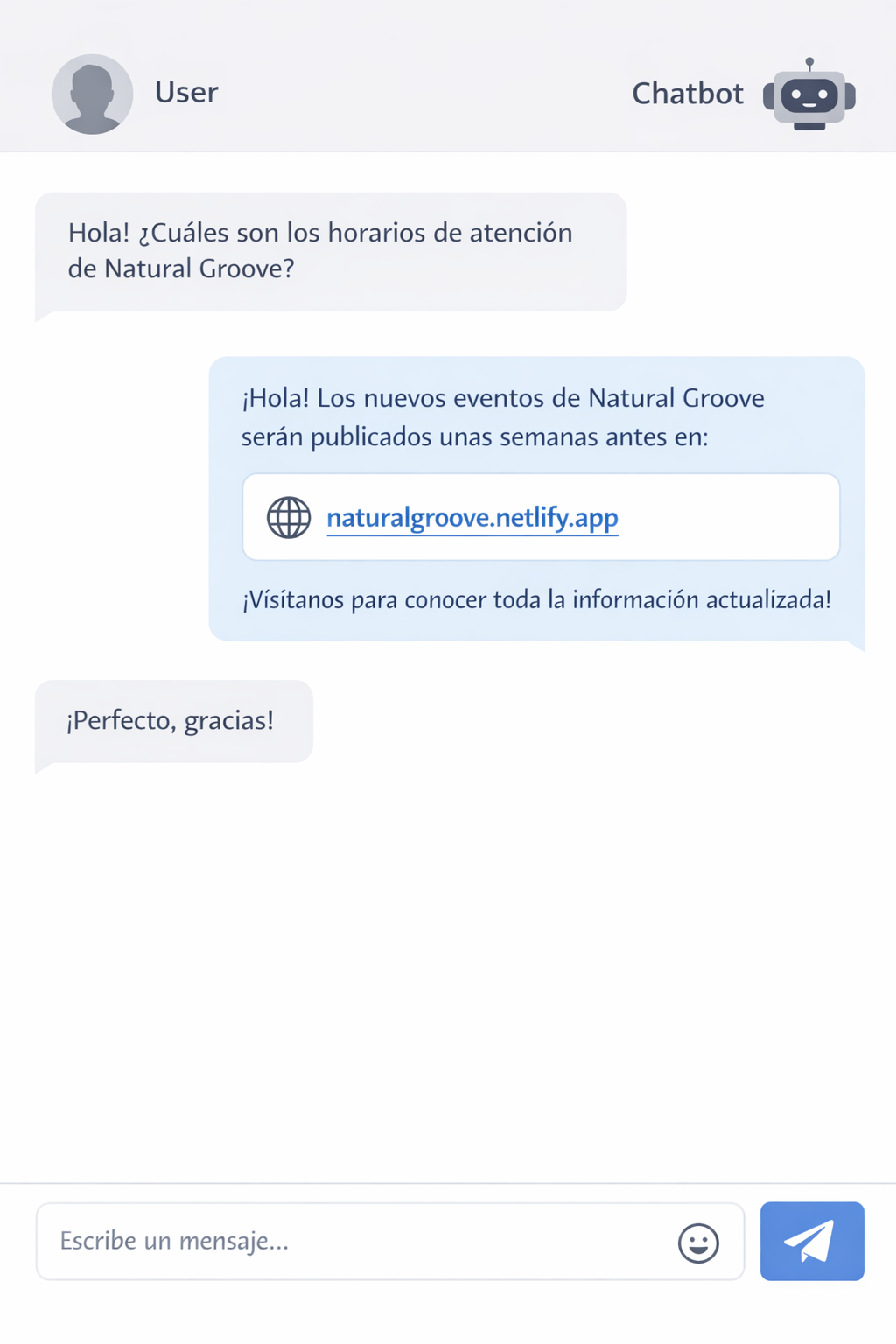 Interfaz del chatbot con IA mostrando conversación automatizada con cliente